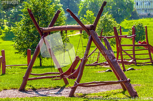 Image of Kid's playground outdoors in the park