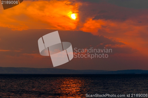 Image of Sunset at the sea