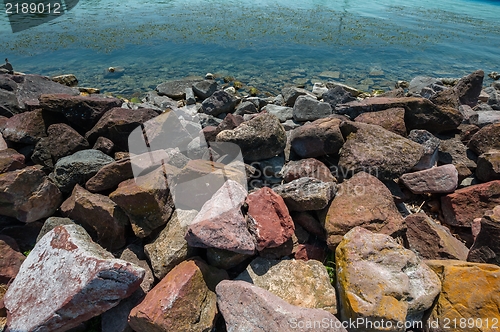 Image of Rocky coastline angle shot