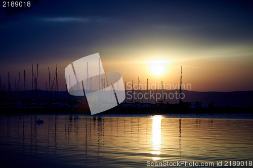 Image of Beautiful Sunset at the ocean