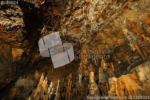 Image of Underground photo in a cave with bright lighr