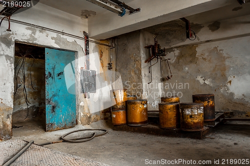 Image of Industrial interior with storage tank 