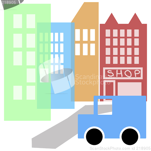 Image of cartoon town
