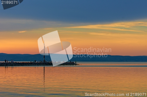 Image of Beautiful Sunset at the ocean