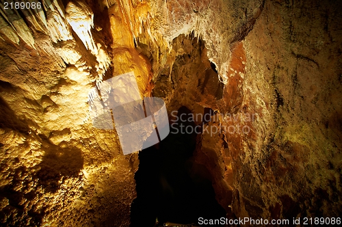 Image of Underground photo in a cave with bright lighr