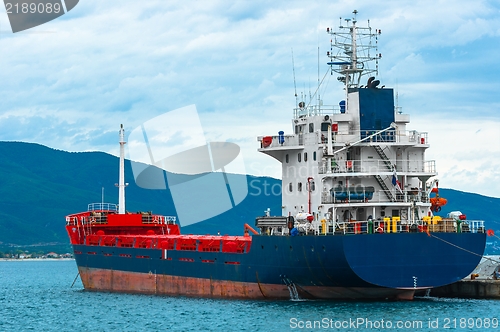 Image of Big cargo ship on the water