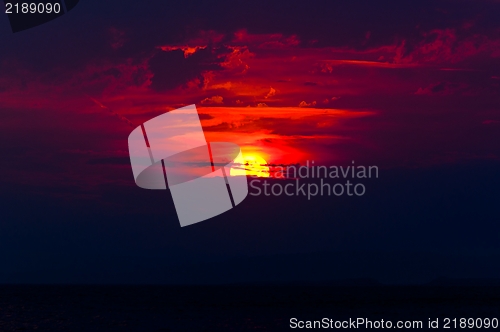 Image of Sunset at the sea