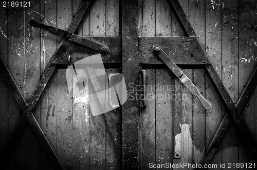 Image of Industrial wooden door