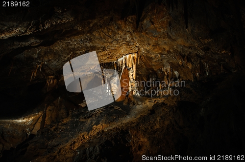 Image of Underground photo in a cave with bright lighr