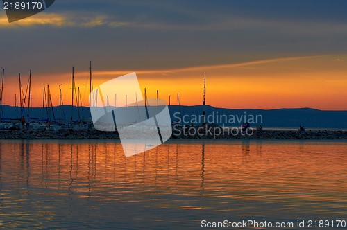 Image of Beautiful Sunset at the ocean