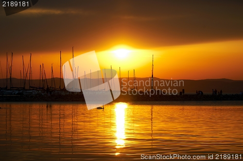 Image of Beautiful Sunset at the ocean