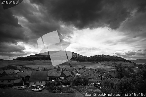 Image of Angle shot of a small village