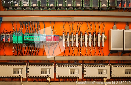 Image of Industrial fuse box on the wall