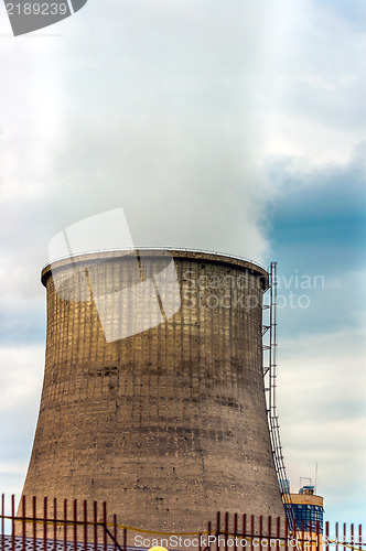 Image of Cooling tower with sky