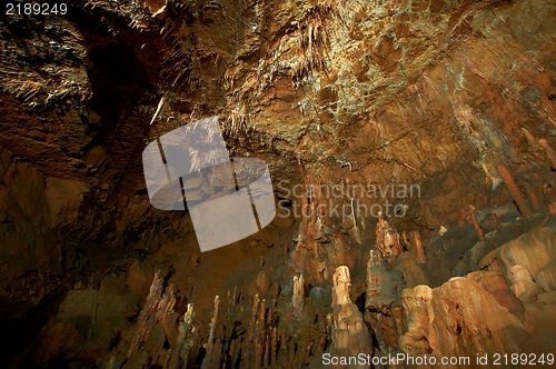 Image of Underground photo in a cave with bright lighr