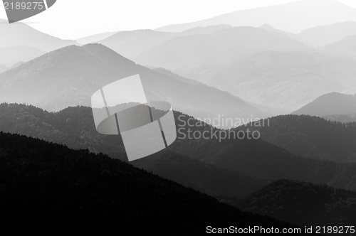 Image of Mountains with strange sky