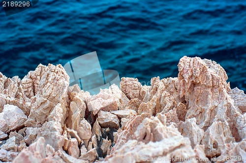 Image of Sharp stones at the shores