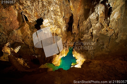 Image of Underground lake sorrunded by rocks