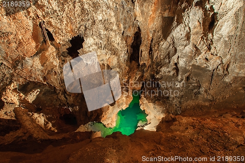 Image of Underground lake sorrunded by rocks