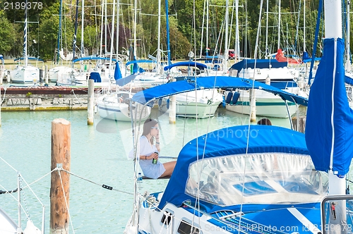 Image of Sailing boats in the harbor