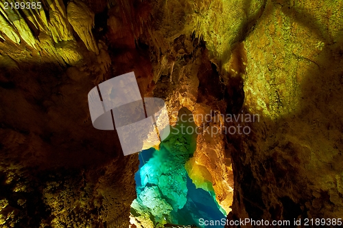 Image of Underground lake sorrunded by rocks