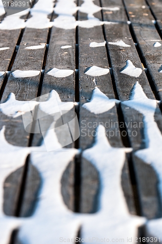 Image of Wood texture with snow