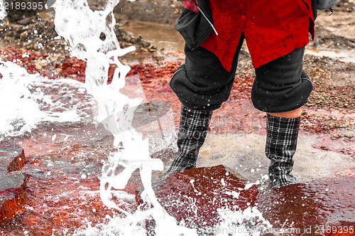 Image of Polluted water flowing out of tap