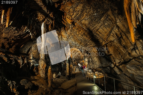 Image of Underground photo in a cave with bright lighr