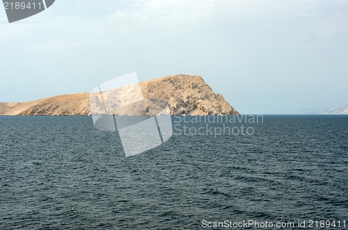 Image of Shore of an ocean with big rocks