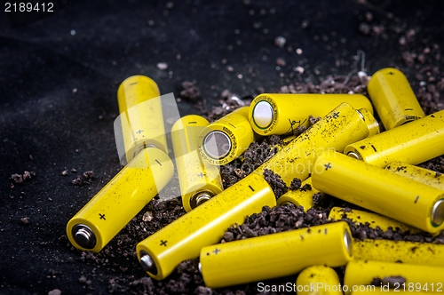 Image of Artistic way to represent little yellow batteries 