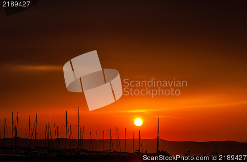 Image of Beautiful Sunset at the ocean