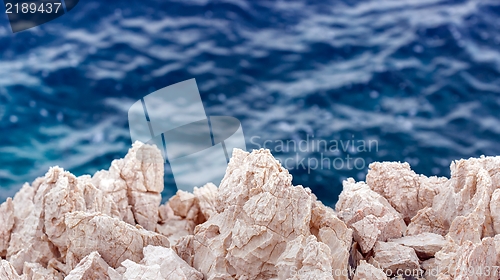 Image of Sharp stones at the shores