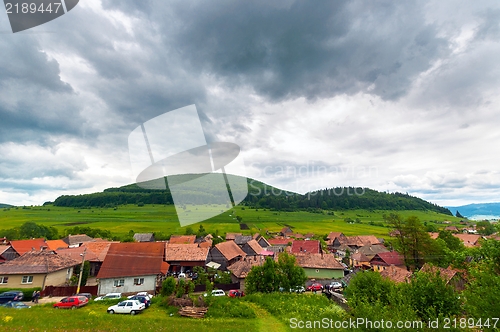 Image of Angle shot of a small village