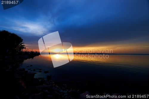Image of Beautiful Sunset at the ocean
