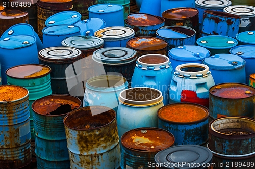 Image of Several barrels of toxic waste