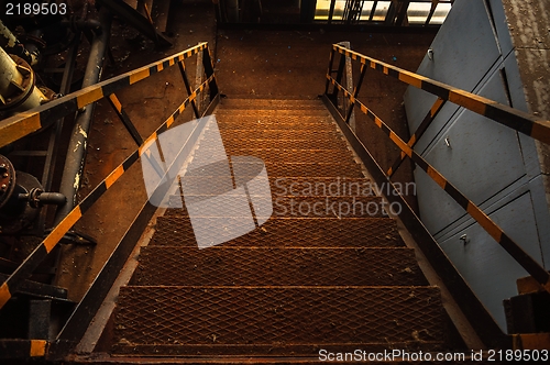 Image of Industrial staircase in rusty colors