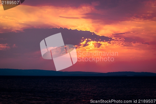 Image of Sunset at the sea