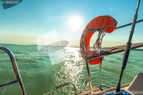 Image of Life vest on boat