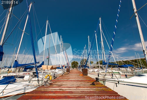 Image of Sailing boats in the harbor