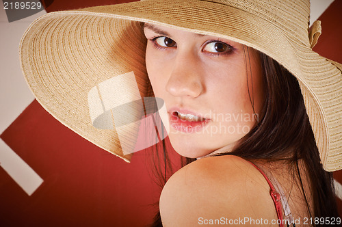 Image of Seductive woman in summer ware