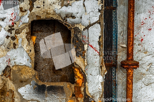 Image of Building wall with hole