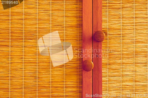 Image of Closeup photo of a wooden door