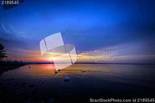 Image of Beautiful Sunset at the ocean