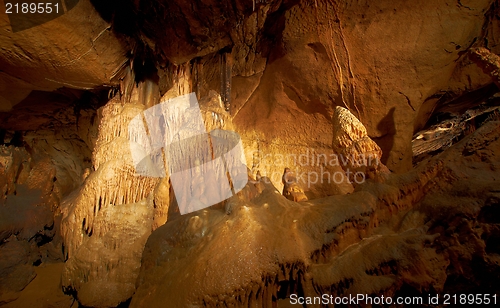 Image of Underground photo in a cave with bright lighr