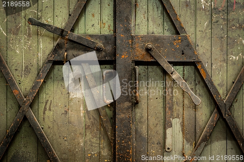 Image of Industrial wooden door