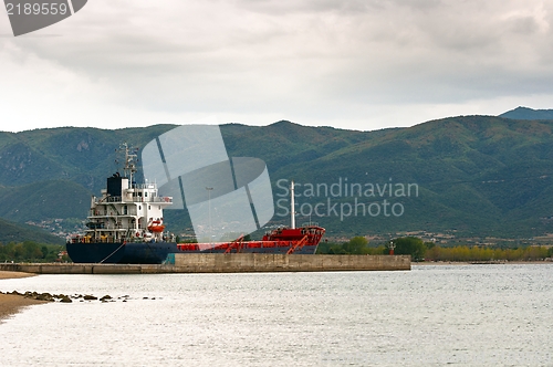 Image of Big cargo ship on the water