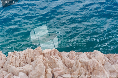 Image of Sharp stones at the shores