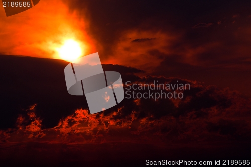 Image of Sunset at the sea