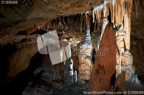 Image of Underground photo in a cave with bright lighr