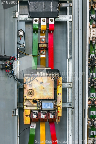 Image of Industrial fuse box on the wall